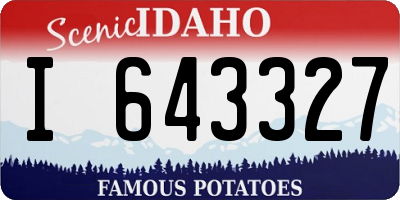 ID license plate I643327
