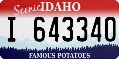 ID license plate I643340