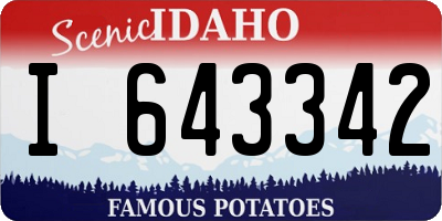 ID license plate I643342