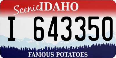 ID license plate I643350