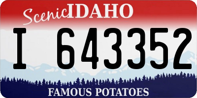 ID license plate I643352