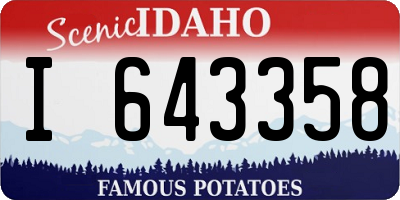 ID license plate I643358