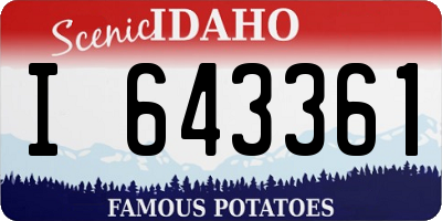 ID license plate I643361
