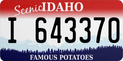 ID license plate I643370
