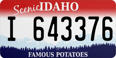 ID license plate I643376