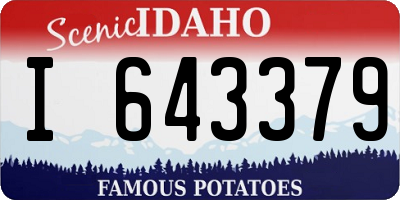 ID license plate I643379