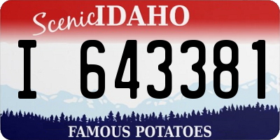 ID license plate I643381