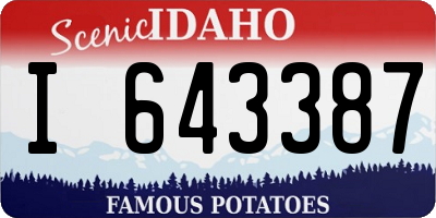 ID license plate I643387