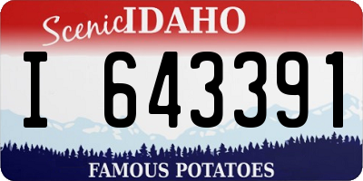 ID license plate I643391