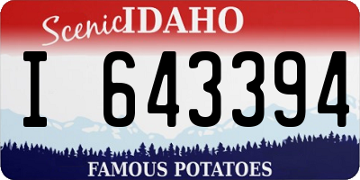 ID license plate I643394