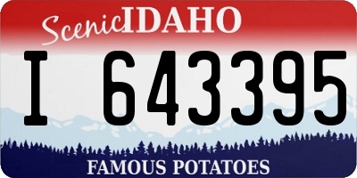 ID license plate I643395
