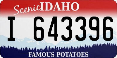 ID license plate I643396