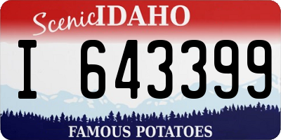 ID license plate I643399