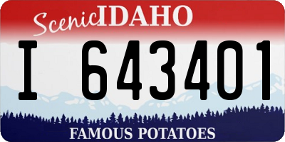 ID license plate I643401