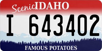 ID license plate I643402