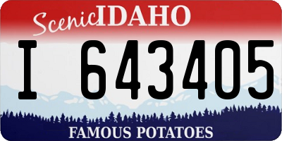 ID license plate I643405