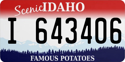 ID license plate I643406