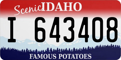 ID license plate I643408