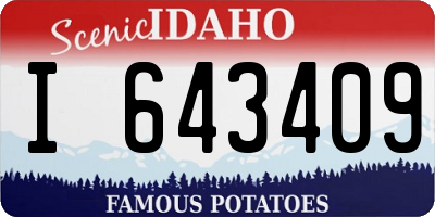 ID license plate I643409