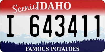 ID license plate I643411