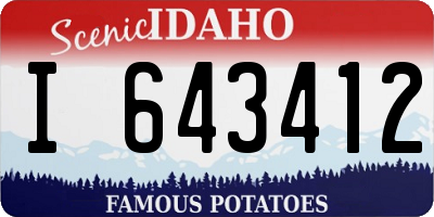 ID license plate I643412
