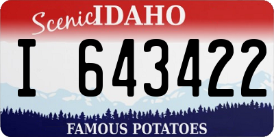 ID license plate I643422