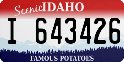 ID license plate I643426