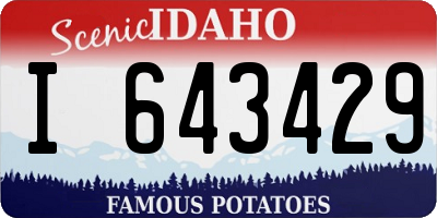 ID license plate I643429