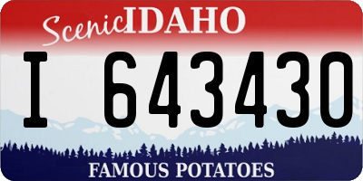 ID license plate I643430