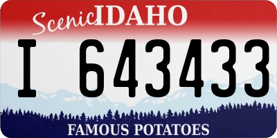 ID license plate I643433