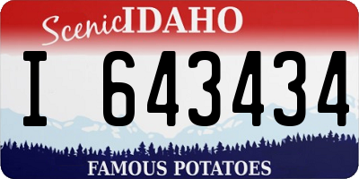 ID license plate I643434