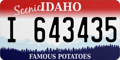 ID license plate I643435