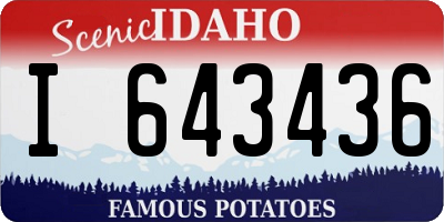 ID license plate I643436