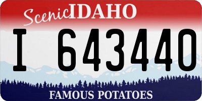 ID license plate I643440