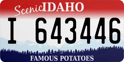 ID license plate I643446