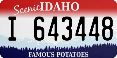 ID license plate I643448