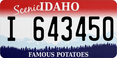 ID license plate I643450