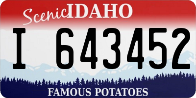 ID license plate I643452