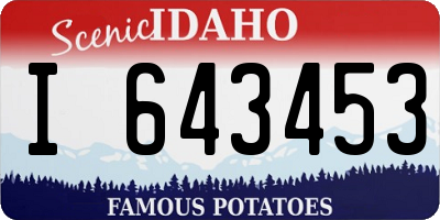 ID license plate I643453