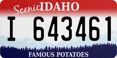 ID license plate I643461