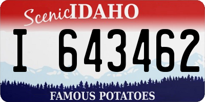 ID license plate I643462