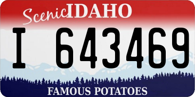 ID license plate I643469