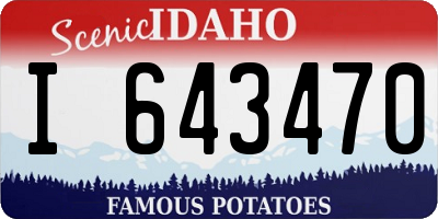ID license plate I643470
