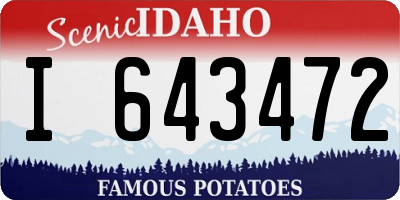 ID license plate I643472