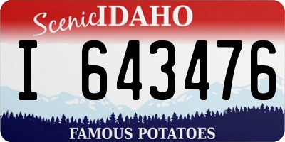 ID license plate I643476
