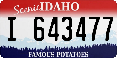 ID license plate I643477