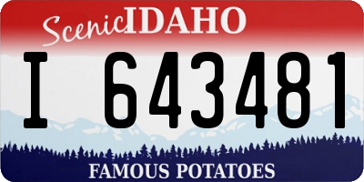 ID license plate I643481