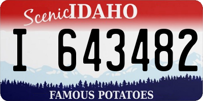 ID license plate I643482