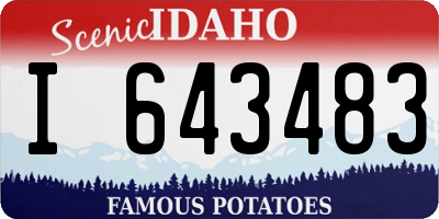 ID license plate I643483