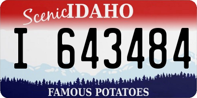 ID license plate I643484